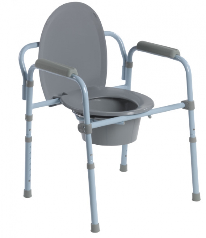 Folding Steel Commode